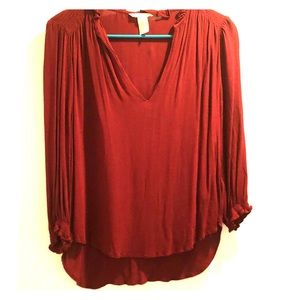 Burgundy blouse